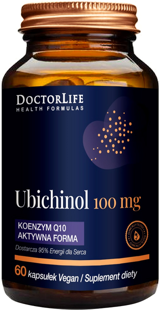 Suplement diety Doctor Life Ubichinol koenzym Q10 aktywna forma 100 mg 60 kapsułek (5903317644088) - obraz 1