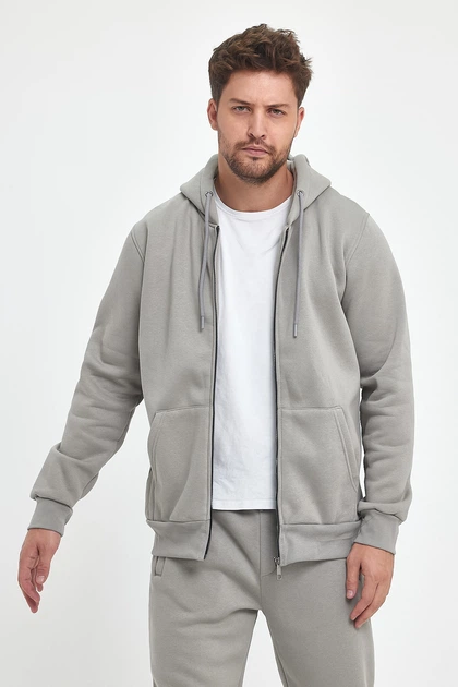 Кофта на замке спортивная флис Trend Collection 6164 светло-серый (BOYALI GRI) 2XL - Фото 1 Кофта на замке спортивная флис Trend Collection 6164 светло-серый (BOYALI GRI) 2XL - изображение 1