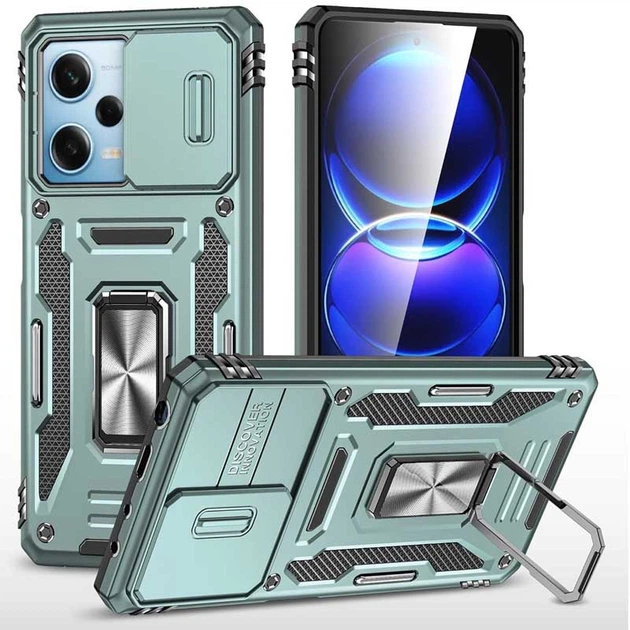 Ударопрочный чехол Camshield Army Ring для Xiaomi Redmi 12 Зеленый / Light Green - 00000068272_2 - Фото 1 Ударопрочный чехол Camshield Army Ring для Xiaomi Redmi 12 Зеленый / Light Green - 00000068272_2 - изображение 1