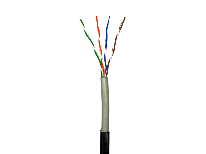 Кабель витая пара GEAR UTP 4x2x0,51 Cat5E, CCA, PVC+PE, для наружных работ, черный, 305m - Фото 1 Кабель витая пара GEAR UTP 4x2x0,51 Cat5E, CCA, PVC+PE, для наружных работ, черный, 305m - изображение 1