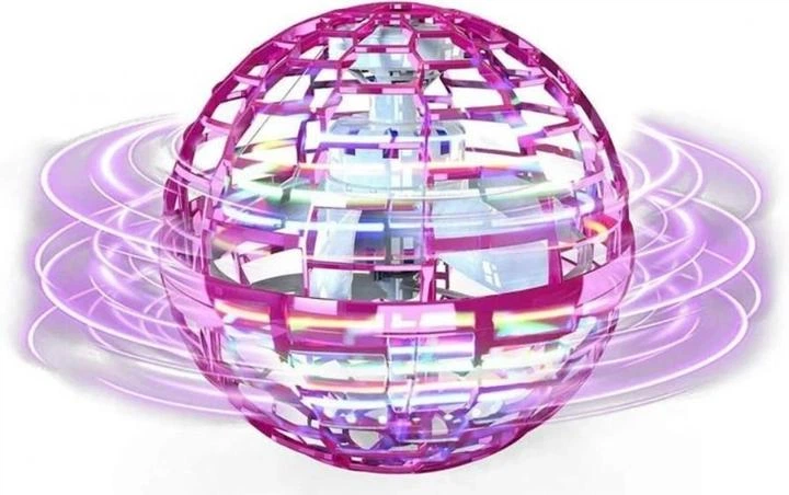 Летающий шар спиннер светящийся FlyNova pro Gyrosphere Игрушка мяч бумеранг для ребёнка Рожевий - изображение 2
