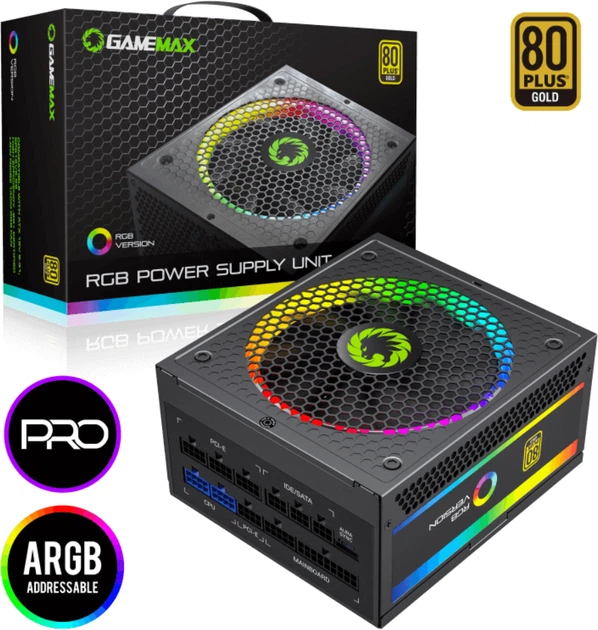 Блок питания GameMax RGB850 PRO Black - Фото 13 Блок питания GameMax RGB850 PRO Black - изображение 13