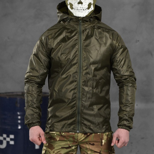 Чоловіча вологостійка Куртка - Дощовик із мембраною олива розмір 2XL - зображення 1