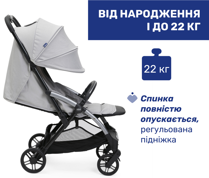 Прогулочная коляска Chicco Goody XPlus Светло-серая (87040.84) - изображение 12