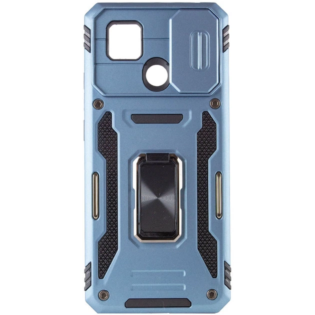 Чохол зі шторкою для камери Camshield Army Ring для Xiaomi Redmi 9C та Xiaomi Redmi 10A, ударостійкий кейс з кільцем-тримачем та функцією підставки Light Blue - Фото 2 Чохол зі шторкою для камери Camshield Army Ring для Xiaomi Redmi 9C та Xiaomi Redmi 10A, ударостійкий кейс з кільцем-тримачем та функцією підставки Light Blue - изображение 2