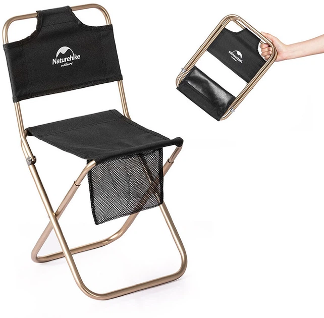 Стул складной со спинкой Naturehike MZ01 NH18M001-Z Black (6927595733806) - изображение 2