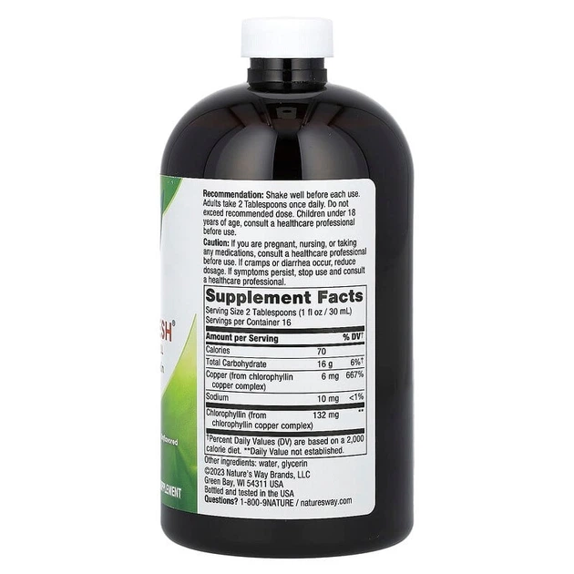 Жидкий хлорофилл Nature's Way Chlorofresh неароматизированный для детокса 480 мл - изображение 2