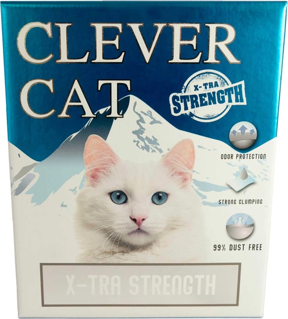 Бентонітовий наповнювач для котячого туалету Clever cat Cat Litter X strong 6 л (7350055004809) - зображення 1