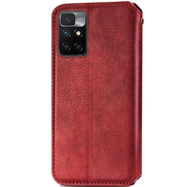 Кожаный чехол книжка GETMAN Cubic (PU) для Xiaomi Redmi 10 Red - изображение 2