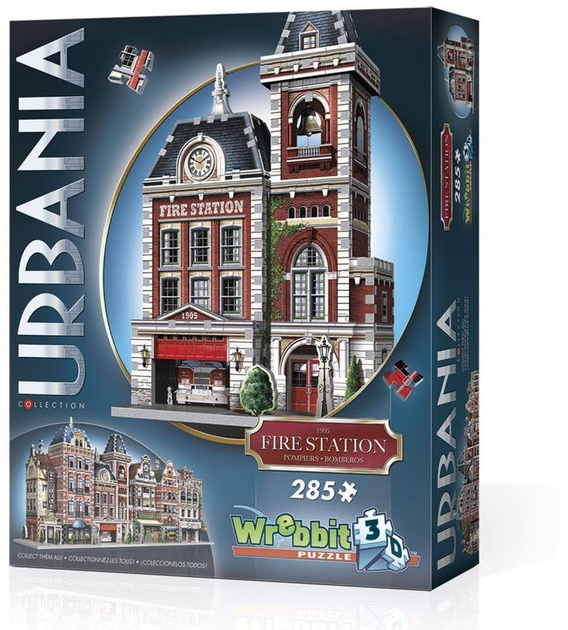 3D Puzzle Wrebbit 3D Urbania Fire Station 285 elementów (0665541005053) - obraz 1