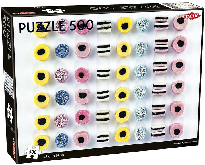 Puzzle Tactic Liquorice allsorts in a row 500 elementów (6416739562346) - obraz 1