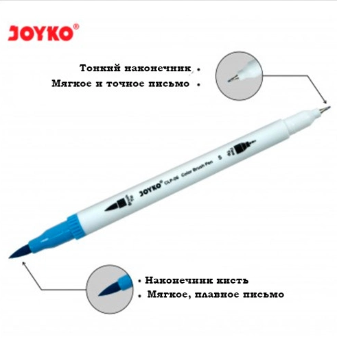 Набор Joyko 2-стор. линеров/брашевых фломастеров 36цв. CLP-39 - Фото 4 Набор Joyko 2-стор. линеров/брашевых фломастеров 36цв. CLP-39 - изображение 4