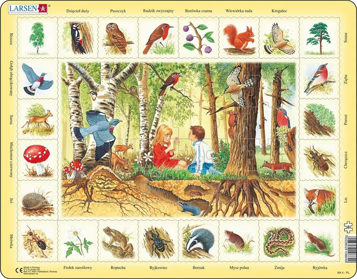 Puzzle Larsen Maxi W lesie 24 elementy (7023852108840) - obraz 1