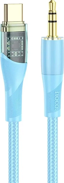 Кабель конвертер 3.5мм - Type-C HOCO UPA25 Digital audio conversion cable голубой - Фото 5 Кабель конвертер 3.5мм - Type-C HOCO UPA25 Digital audio conversion cable голубой - изображение 5