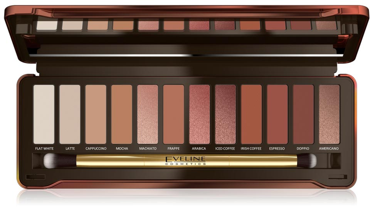 Paleta 12 cieni do powiek Eveline Cosmetics Charming Mocha Eyeshadow Palette (5901761985115) - obraz 1