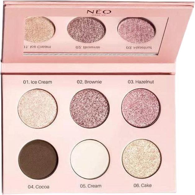 Paleta cieni prasowanych Neo Make Up Eyeshadow Palette Nude 9 g (5903657829855) - obraz 1
