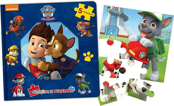 Puzzle-książka Media Service Zawada Paw Patrol 5 x 12 elementów (9788379944873) - obraz 1