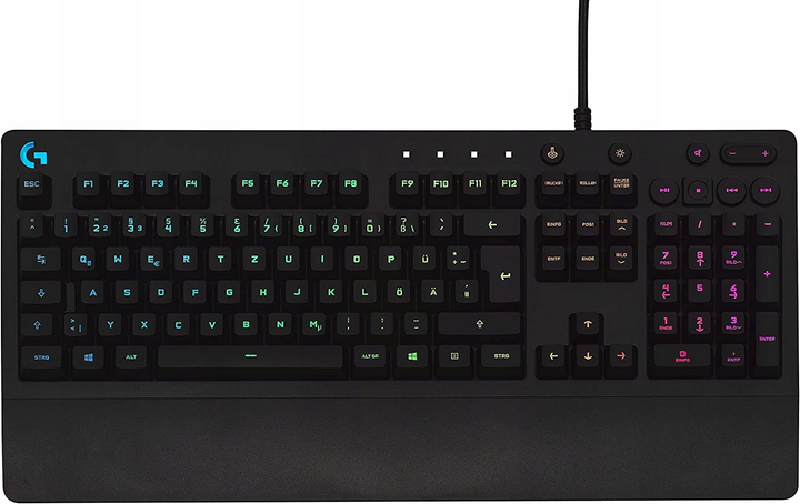 Klawiatura przewodowa Logitech G213 Prodigy Gaming USB DEU RGB Black (920-008087) - obraz 1