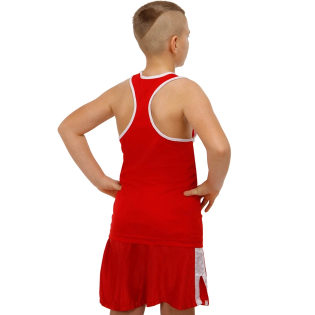 Форма для бокса боксерская форма Matsa 6011 размер 3XS (122-128 см) Red-White - изображение 3