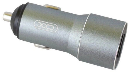 Автомобильное зарядное устройство XO TZ09 2.4A/2 USB + кабель Lightning Grey (XO-TZ09L-GR) - Фото 2 Автомобильное зарядное устройство XO TZ09 2.4A/2 USB + кабель Lightning Grey (XO-TZ09L-GR) - изображение 2