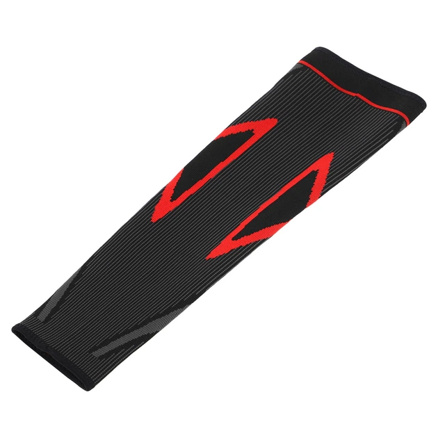 Бандаж эластичный удлинённый на голень и колено Sibote Fit 7218 Black-Grey-Red - изображение 5