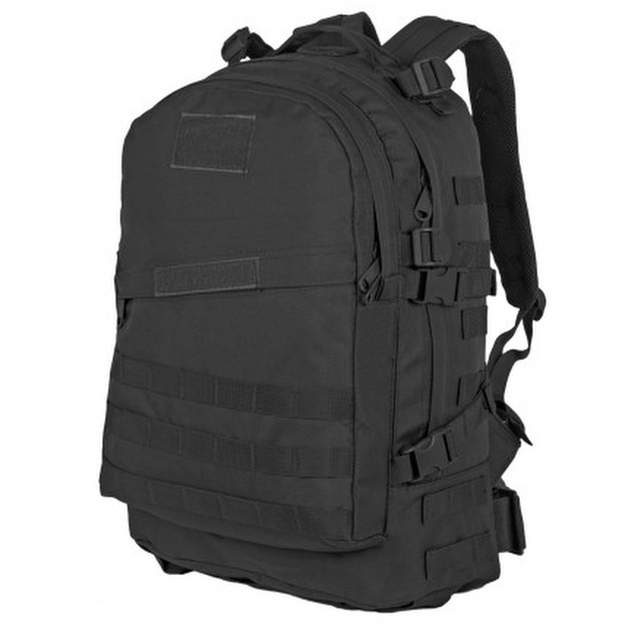 Рюкзак тактичний штурмовий на 40л із системою MOLLE, чорний - зображення 1