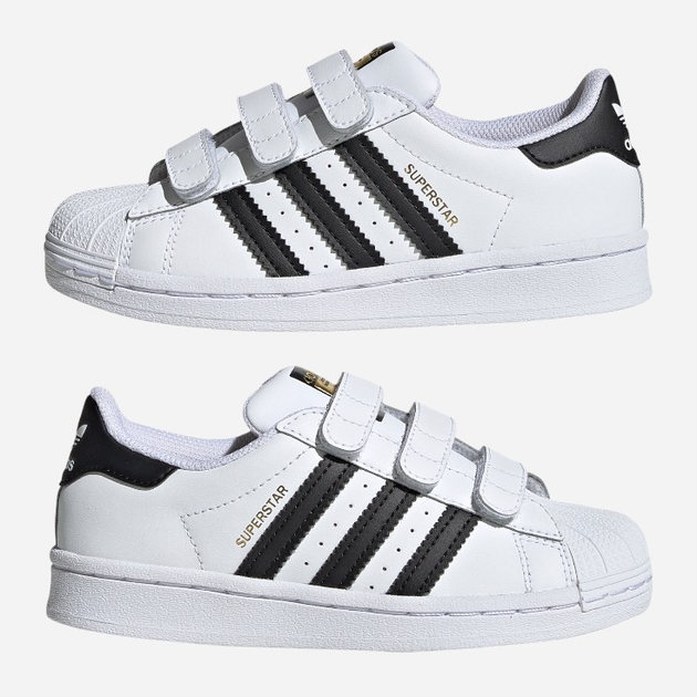 Дитячі кеди для хлопчика adidas Originals Superstar EF4842 24 (7KUK) Білі (4062053378099) - зображення 5