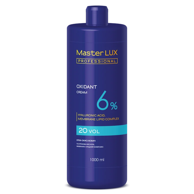 Крем-окислювач Master LUX professional 6% 1000 мл (2126235681) - Фото 1 Крем-окислювач Master LUX professional 6% 1000 мл (2126235681) - изображение 1