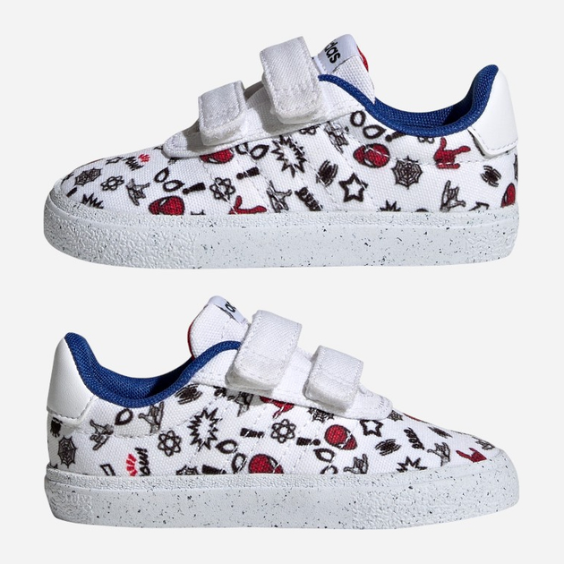 Sneakersy chłopięce na rzepy adidas x Marvel VULCRAID3R Spider-Man HP7752 23.5 (6.5UK) Białe (4066746105214) - obraz 5