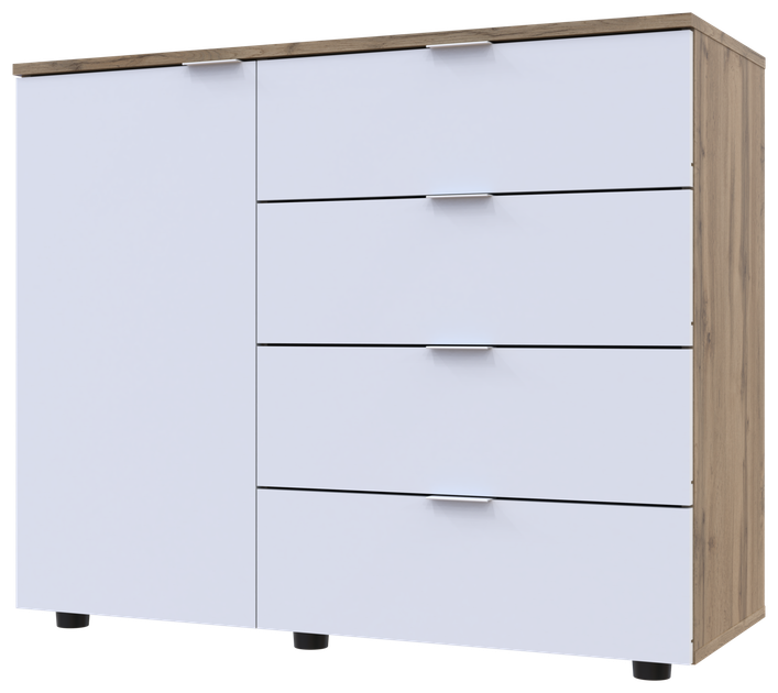 Комод Doros С1 Тахо + Білий 100х38,1х81,2 см - зображення 2