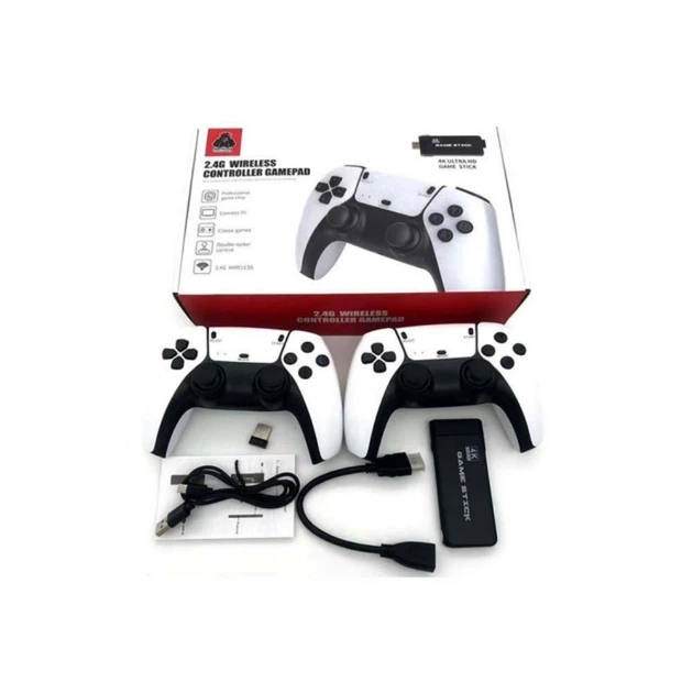 Игровая консоль/приставка с двумя джостиками Wireless Controllers Gamepad 4K 2.4G Unique M8PRO Черный - изображение 3