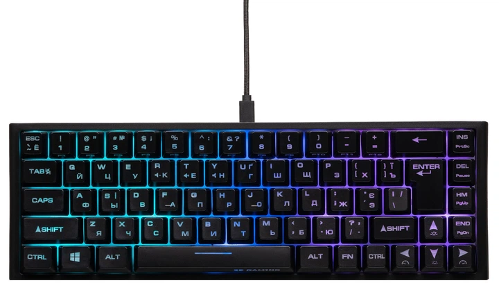 2E Gaming Клавіатура ігрова KG350 RGB 68key USB Black Ukr - Фото 1 2E Gaming Клавіатура ігрова KG350 RGB 68key USB Black Ukr - изображение 1