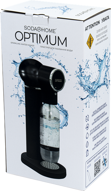 Апарат / Сифон для газування води та напоїв SODA@HOME OPTIMUM Black з балоном СО2 - зображення 6