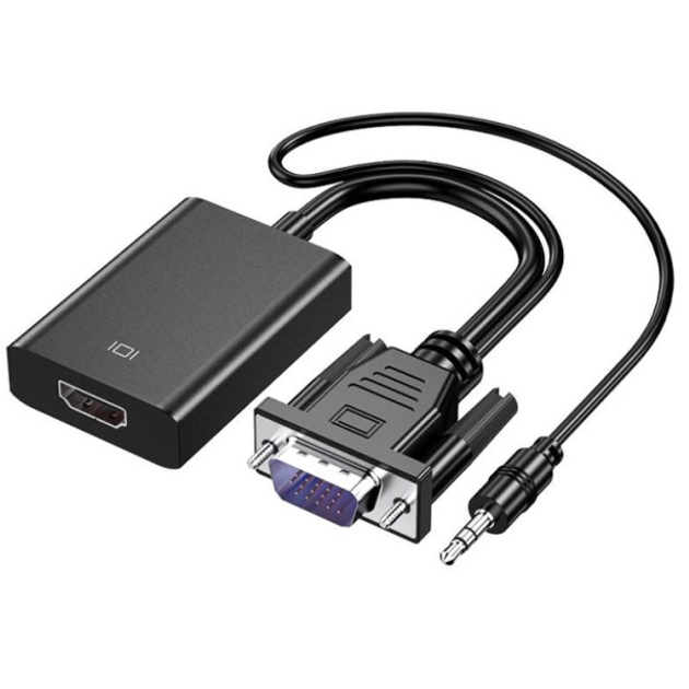 Переходник HDMI VGA + Audio (со звуковым выходом)