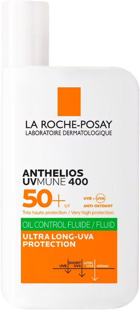 Fluid przeciwsłoneczny La Roche Posay Anthelios Uv-Mune 400 Oil Control Fluide SPF50+ 50 ml (3337875847292) - obraz 1
