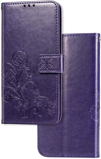 Чехол Clover для Nokia 2.2 / TA-1188 книжка с визитницей кожа PU с визитницей фиолетовый - изображение 8