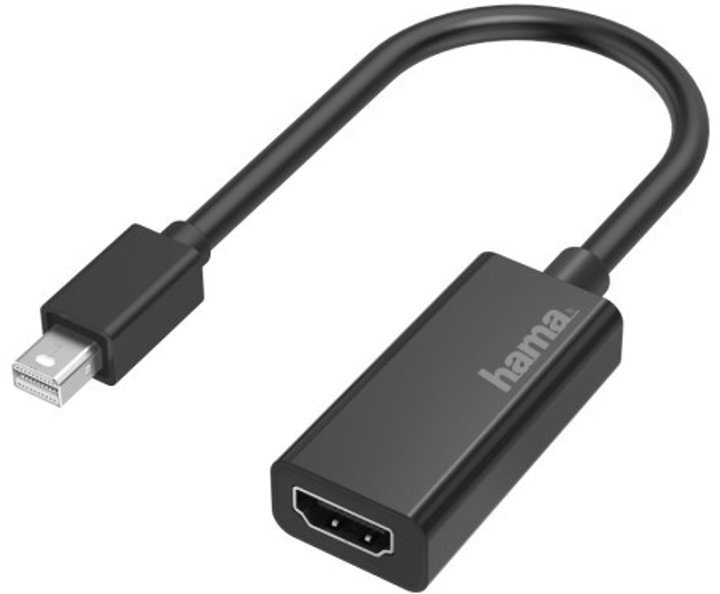 Adapter Hama mini-Displayport - HDMI M/F Black (4047443437341) - obraz 1