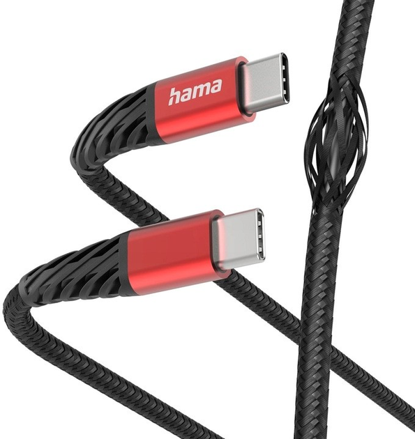 Kabel Hama Extreme USB Type-C - USB Type-C M/M 1.5 m Black (4047443487025) - obraz 1