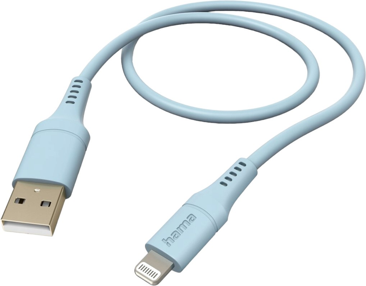 Kabel Hama Flexible USB Type-A - Lightning M/M 1.5 m Blue (4047443486387) - obraz 1