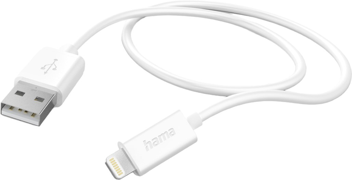 Кабель Hama Lightning - USB Type-A M/M 1 м White (4047443486097) - зображення 1