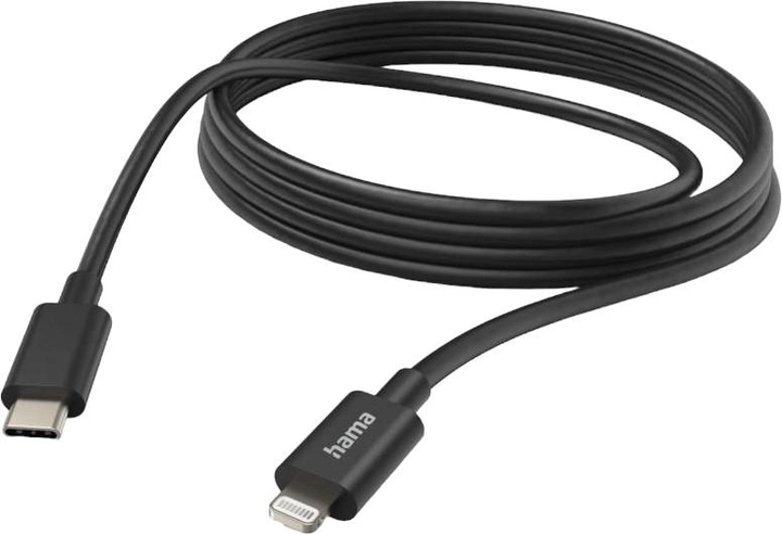 Kabel Hama USB Type-C - Lightning M/M 3 m Black (4047443486103) - obraz 1