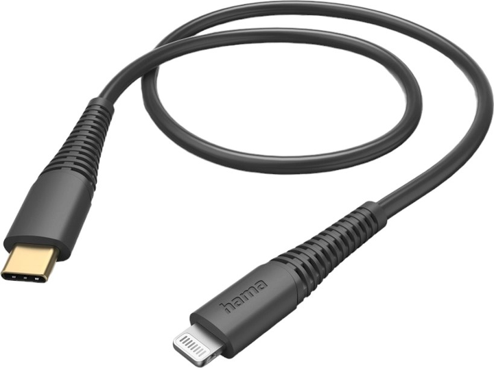 Kabel Hama USB Type-C - Lightning M/M 1.5 m Black (4047443486059) - obraz 1