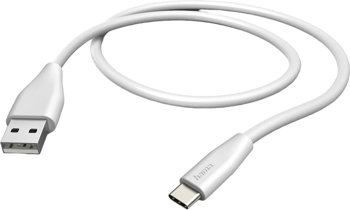 Kabel Hama USB Type-A - USB Type-C M/M 1.5 m White (4047443486929) - obraz 1