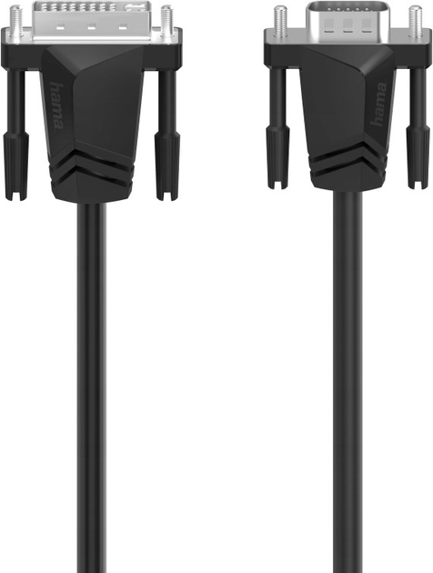 Kabel Hama DVI-I - D-Sub (VGA) M/M 1.5 m Black (4047443444783) - obraz 1