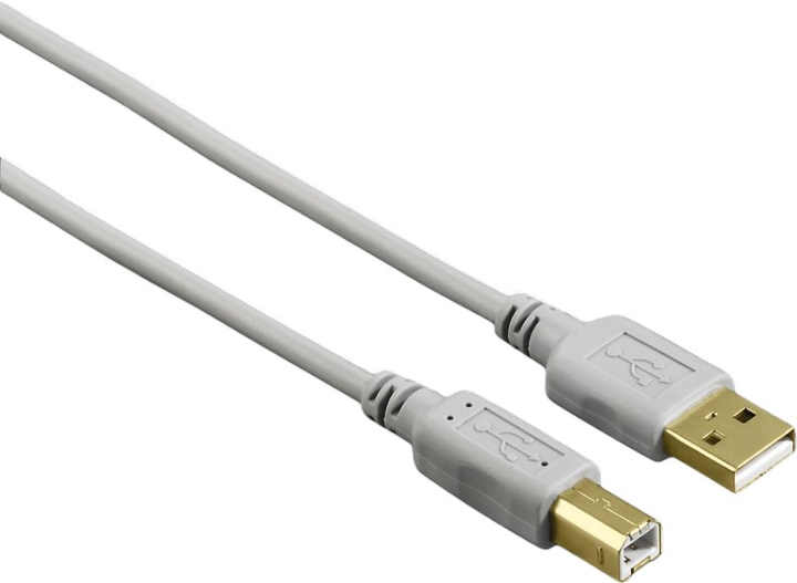 Kabel Hama USB Type A - USB Type B M/F M/M 1.5 m Grey (4047443442376) - obraz 1