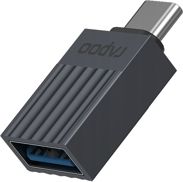 Adapter Rapoo UCA-1001 USB Type-C - USB Type A M/F Black (6940056114037) - obraz 1
