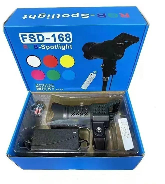 Студийный прожектор с регулировкой цвета FSD-168 RGB Видеосвет цветной ...