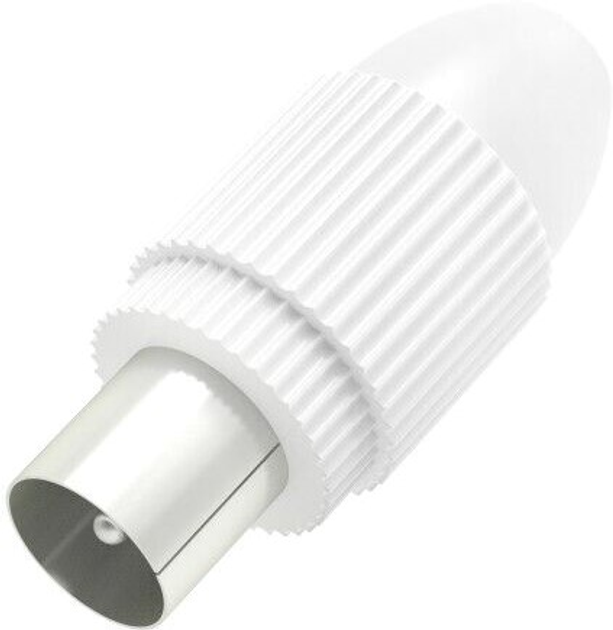 Wtyk antenowy Hama 5 - 7 mm M/F White (4047443431769) - obraz 1