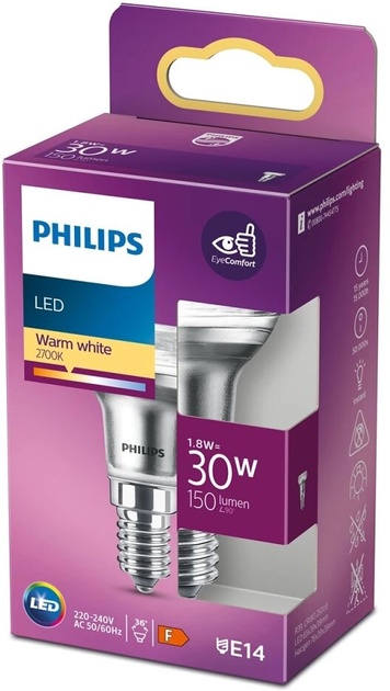 Żarówka LED Philips Classic R39 E14 1.8W Warm White (8718699773755) - obraz 2
