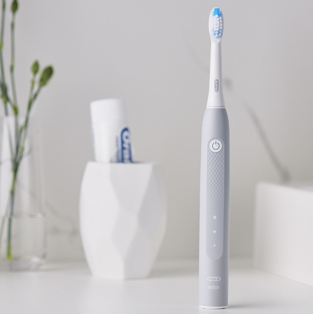 Електрична зубна щітка Oral-B Pulsonic Slim Clean 2000 Grey (4210201305842) - зображення 3